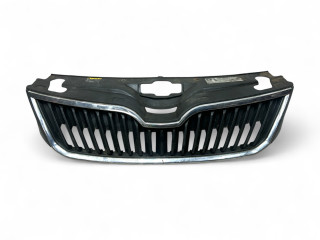 решетка радиатора Skoda Rapid 1 поколение NH 2014, 1.6 л., TDi, CAYC, дизель, 5МКПП, reflex silver / la7w, лифтбэк, передний привод, правый руль, 5JA853668