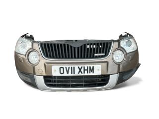 передняя часть (ноускат) в сборе Skoda Yeti 1 поколение 5L 2011, 1.6 л., TDi, CAYC, дизель, 5МКПП, mato braun / lf8n, внедорожник 5 дв., передний привод, правый руль