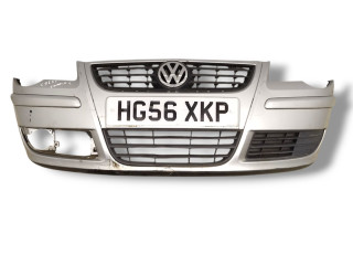 бампер передний Volkswagen Polo 4 поколение [рестайлинг] 2006, 1.4 л., i, BUD, бензин, 5МКПП, reflex silver / la7w, хетчбэк 5 дв., передний привод, правый руль, 6Q0807221C