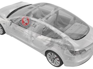 руль Tesla Model 3 1 поколение (2017 - 2026), 1490214-00-B, 1095222-00-L