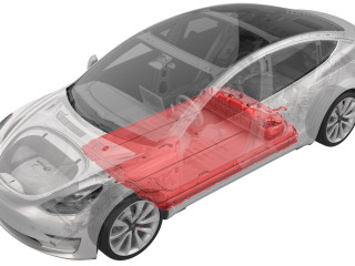 высоковольтная батарея Tesla Model 3 1 поколение 2018, задний привод, правый руль, 1234429-00-A