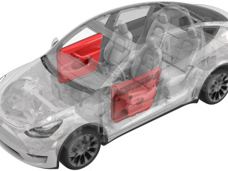 сетка на динамик Tesla Model Y 1 поколение 2020, white, полный привод, 1497294