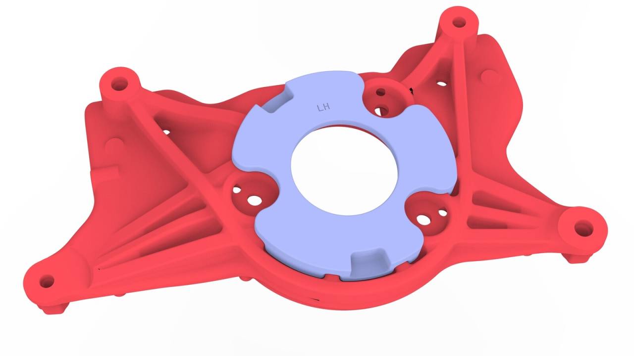 крепление амортизатора верхнее переднее левого Tesla Model 3 1 поколение 2022, полный привод, 1044032-00-C, 1044031-00-B, 1044371-00-D - фото №1