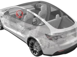 руль Tesla Model Y 1 поколение 2022, полный привод, 1490214-00-B