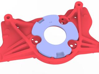 крепление амортизатора верхнее переднее левого Tesla Model 3 1 поколение 2021, полный привод, 1044032-00-C, 1044031-00-B, 1044371-00-D