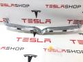 Накладка V-образная декоративная переднего гриля хром (птичка) Tesla Model S 1 поколение [рестайлинг] 2019, 1065233-00-C, 1056377-00-E - фото №2