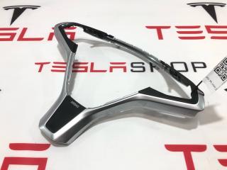 Корпус декоративный подушки безопасности водителя Tesla Model S 1 поколение 2013, 1023381-00-I, 2507651, 2463292, 2463293