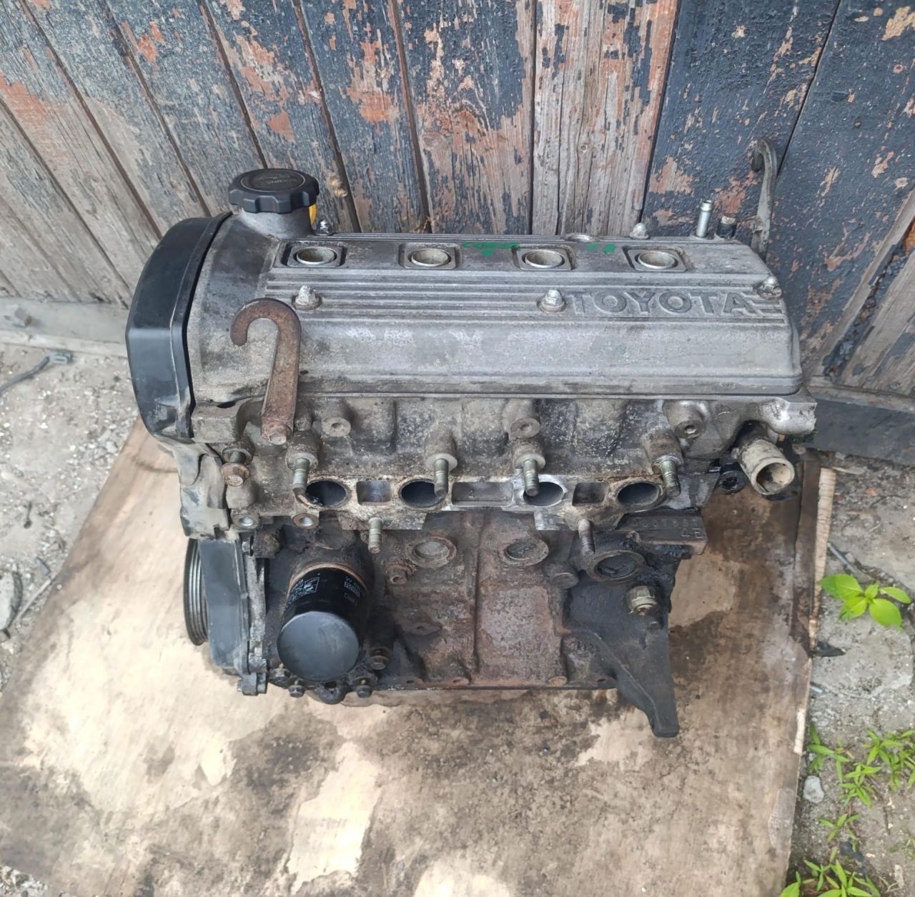 двигатель Toyota Corsa 4 поколение EL41 (1990 - 1994), 1.3 л., 4E-FE, бензин, АКПП, хетчбэк 3 дв. - фото №1