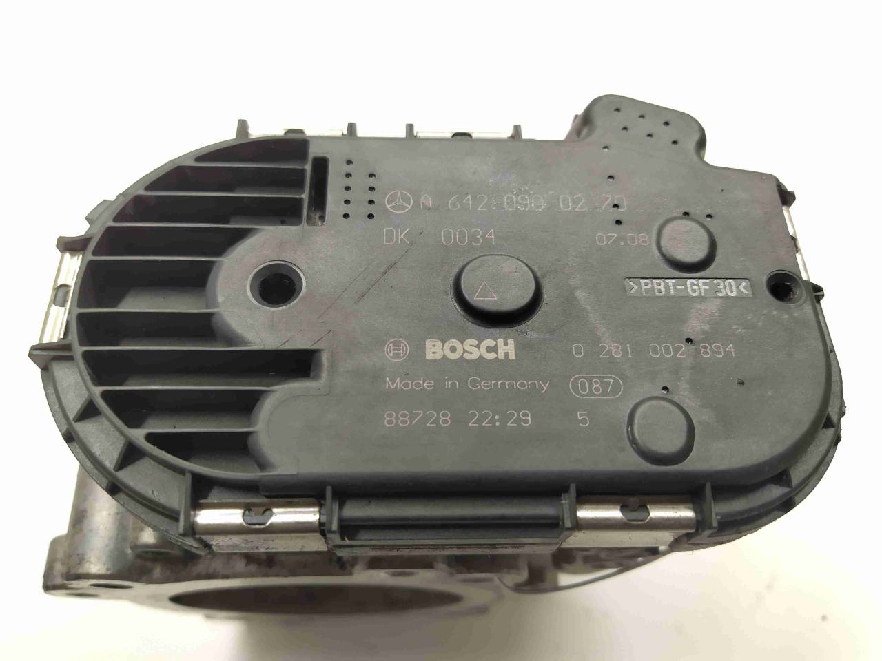 заслонка дроссельная Mercedes-Benz M-Класс W164 2008, 3.0 л., CDi, дизель, АКПП, полный привод, A6420900270, 6420900270, 0281002894 - фото №1