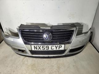 бампер передний Volkswagen Passat B6 2009, 2.0 л., TDi PD, CBAA, дизель, 6МКПП, серебристый, универсал, передний привод