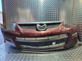 бампер передний Mazda CX-9 1 поколение TB (2007 - 2009), красный, TD1150031GAA, TD1150031HBB