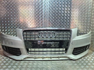 бампер передний Audi A4 B8/8K 8K2 (2007 - 2011), черный, 8K0807437, 8K0807105GRU