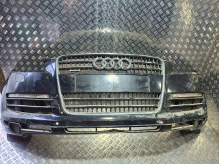 бампер передний Audi Q7 4L (2005 - 2009), черный, 4L0807105CGRU, 4L0807061A, 4L0807437