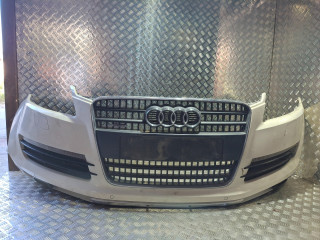 бампер передний Audi Q7 4L (2005 - 2009), белый, 4L0807105CGRU, 4L0807061A