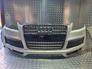 бампер передний Audi Q7 4L (2005 - 2009), белый, 4L0807105EGRU, 4L0807437D