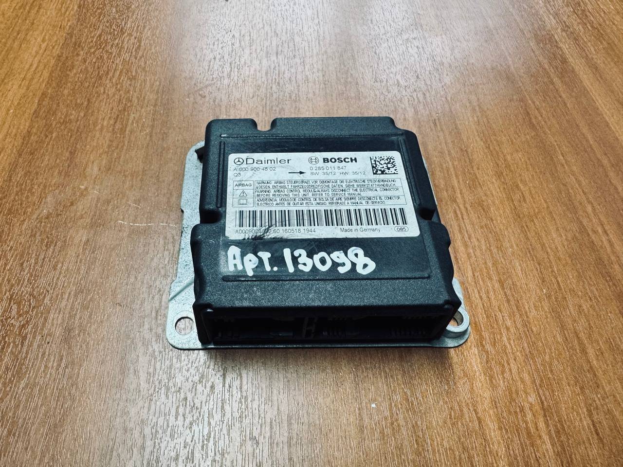 блок AirBag Mercedes-Benz Sprinter 2 поколение (W906) (2006 - 2014), A0009004802, 0285011847 - фото №1