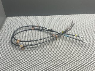 трос ручника Kia Rio 1 поколение [рестайлинг] DC 2004, 1.5 л., A5D, бензин, АКПП, c5 - diamond silver серебро, универсал, передний привод, 0K30A44410H, 0K30A44420H