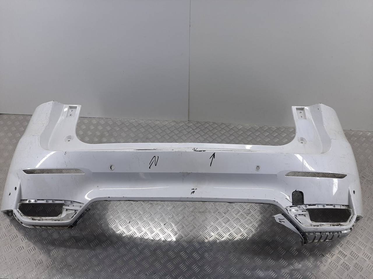 бампер задний Haval F7 1 поколение 2021, белый - фото №1