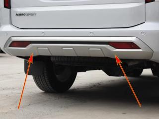 Накладка губы бампера заднее нижнее Mitsubishi Pajero Sport 3 поколение [рестайлинг] 2022, 3.0 л., бензин, АКПП, 6410D853HB