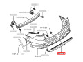 юбка бампера нижняя Mitsubishi Outlander 3 поколение [3-й рестайлинг] (2018 - 2025), 6415A103HA - фото №2