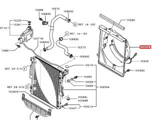 диффузор вентилятора Mitsubishi Pajero Sport 3 поколение [рестайлинг] 2022, 3.0 л., бензин, АКПП, 1360A120