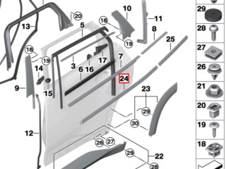 молдинг крыла BMW XM G09 2023, 51139881625