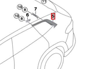 молдинг заднего стекла BMW XM G09 2023, 51379881640