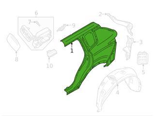 крыло задней оси Mitsubishi Outlander 4 поколение 2023, 2.4 л., бензин, АКПП, 5301J905, 5301J992
