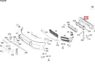 усилитель бампера переднего Mercedes-Benz G-Класс W464 2022, 6.3 л., бензин, АКПП, A4638805200
