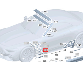 эмблема Mercedes-Benz GLC Coupe AMG C254 2023, A2548173200, A2328179400