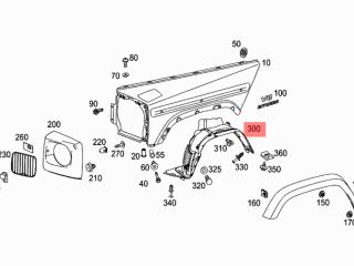 крыло Mercedes-Benz G-Класс W464 2022, 6.3 л., бензин, АКПП, A4638808702, A4638808802