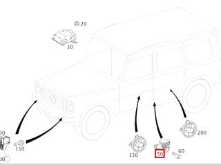 датчик удара Mercedes-Benz G-Класс W464 2022, 6.3 л., бензин, АКПП, A2139051300
