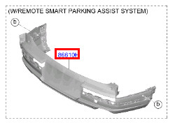 бампер задний Hyundai Santa Fe 5 поколение 2024, 86650-P6710
