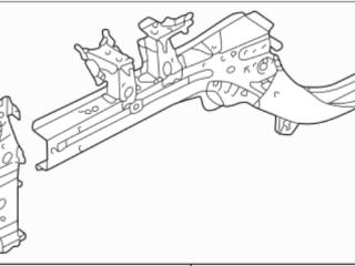 лонжерон правый Mitsubishi Outlander 4 поколение 2023, 2.4 л., бензин, АКПП, 5220BA82, 5220BA81