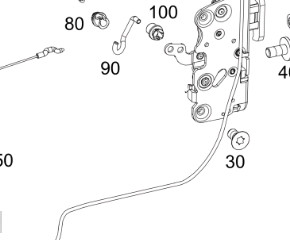 замок двери задней правой Mercedes-Benz A AMG 2 поколение 2022, A4637303402