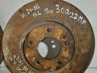 диск тормозной передний Hyundai ix35 1 поколение [рестайлинг] 2014