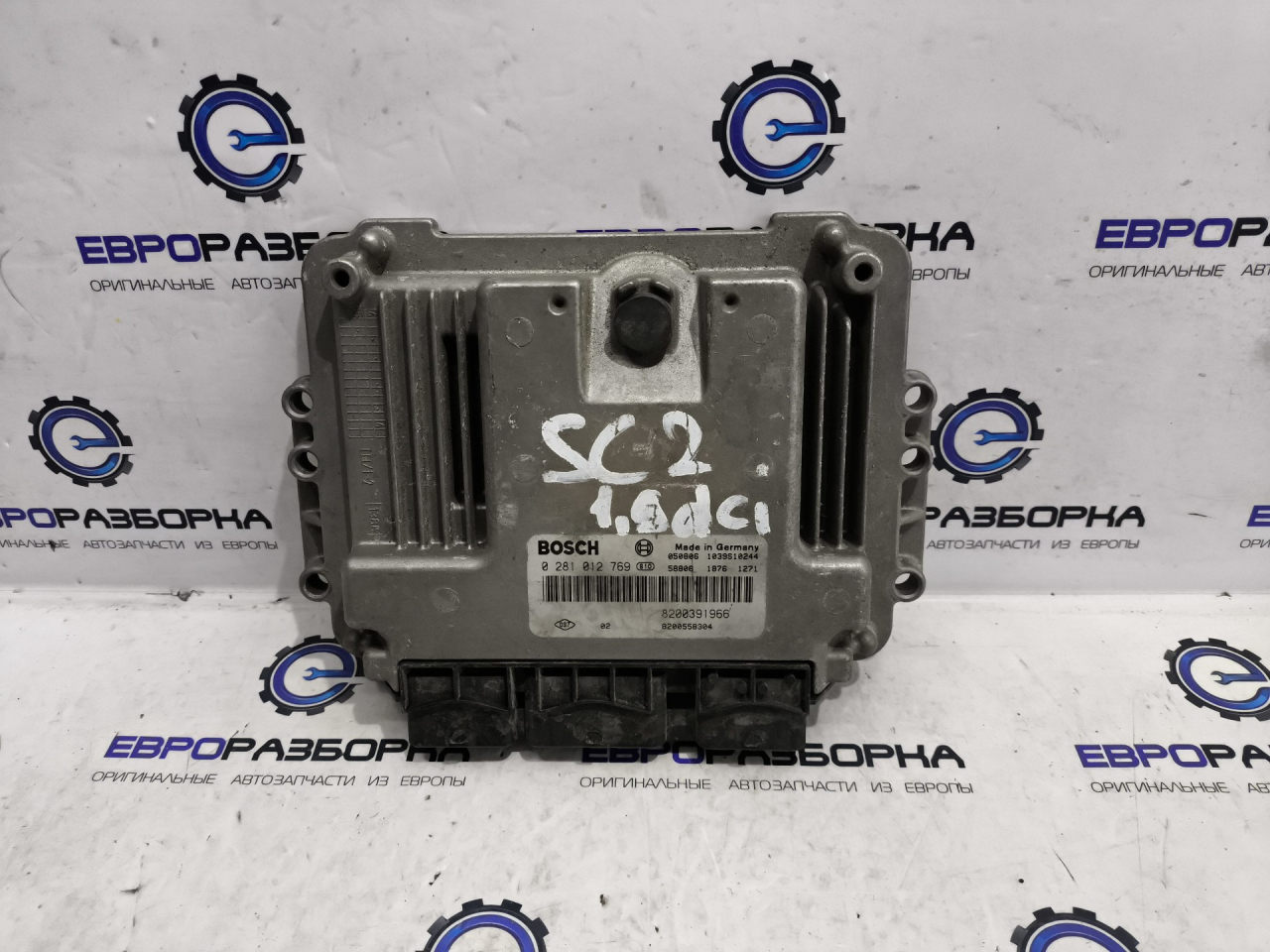 блок управления двигателем Renault Scenic 2 поколение 2005, 0281012769, 8200391966 - фото №1