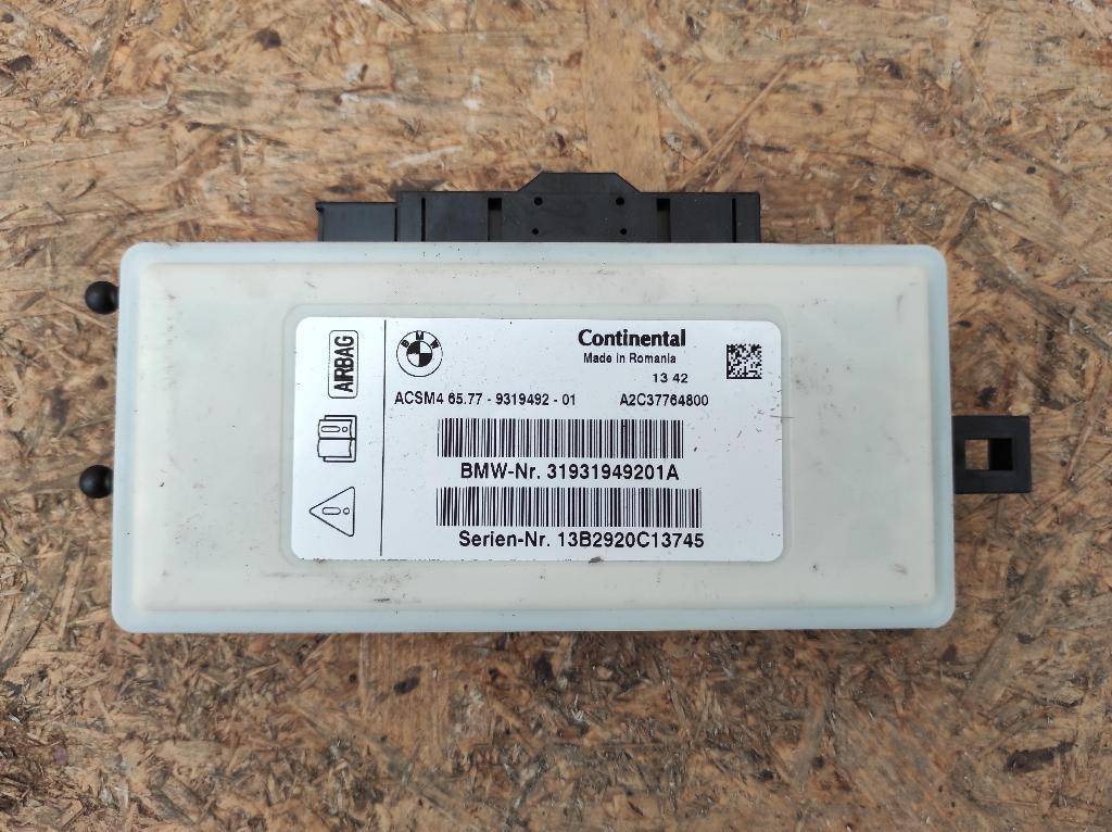 блок AirBag BMW X3 F25 2013, 2.0 л., дизель, АКПП, передний привод, 9319492, 65779319492, 65776807633, 9319492, 6807633 - фото №1