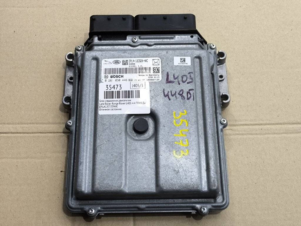блок управления двигателем Land Rover Range Rover 4 поколение L405 2015, 4.4 л., дизель, АКПП, полный привод, правый руль, DPLA12C520NAC, DPLA12C520NAC, 0281030446, LR050995 - фото №1