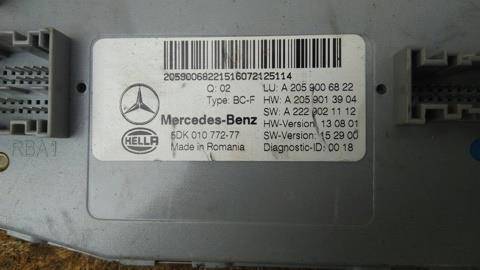 блок управления камерой Mercedes-Benz GLC-Класс X253/C253 2016, 2.0 л., CDi, дизель, АКПП, передний привод, A2059006822, A2059006822, 5DK01077278, A2059007845, A2059008543, A2059013904, A2229021112, A2059006330 - фото №1