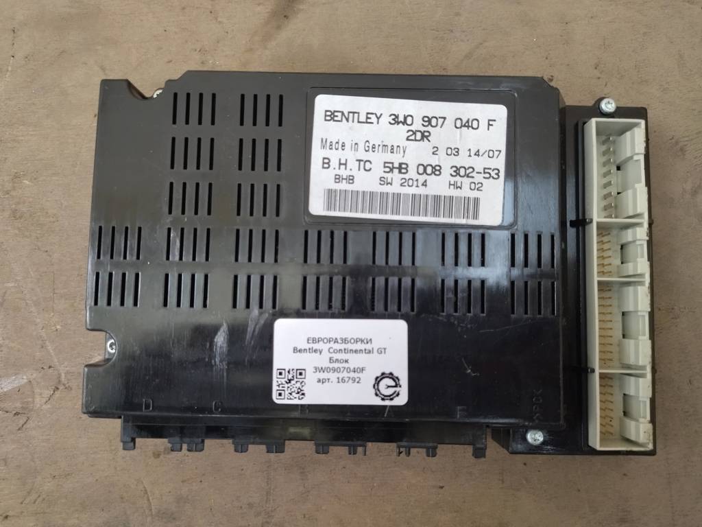 Блок управления климат-контроля Bentley Continental GT 1 поколение 2007, 6.0 л., бензин, АКПП, передний привод, 3W0907040F, 3W0907040F - фото №1