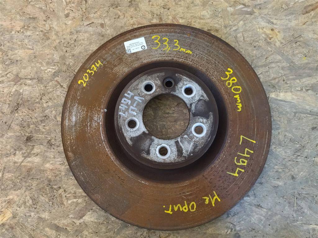 диск тормозной передний Land Rover Range Rover Sport 2 поколение L494 2017, 3.0 л., дизель, АКПП, передний привод, AH321125CA, AH321125CA, LR016176 - фото №1