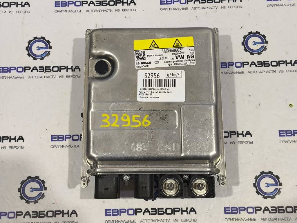 Преобразователь напряжения Audi Q7 4M 2018, 3.0 л., TDi, CZZ, дизель, АКПП, серый, внедорожник 5 дв., полный привод, правый руль, 4M0959663F, 4K0959682 - фото №1
