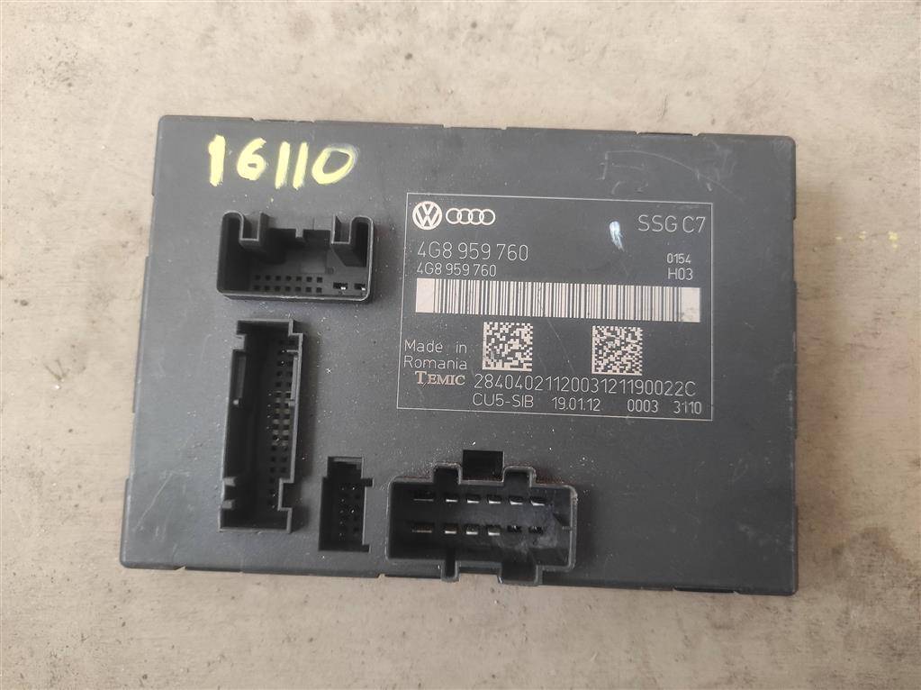блок управления сиденьем Audi A6 4G/C7 2012, 3.0 л., TDi, дизель, АКПП, передний привод, 4G8959760, 4G8959760 - фото №1