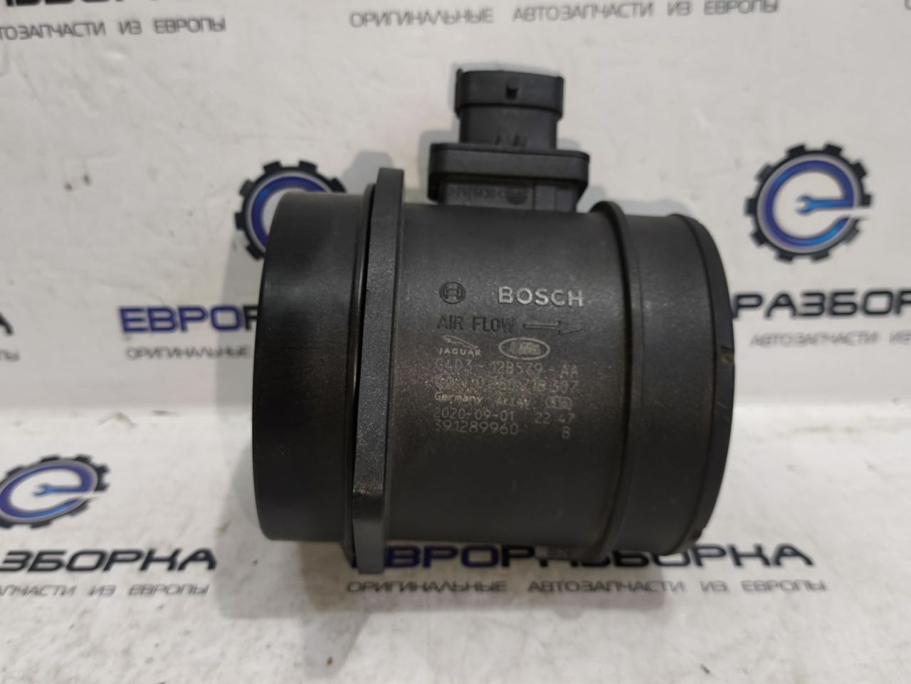 расходомер воздуха Land Rover Discovery 5 поколение L462 2020, 3.0 л., дизель, АКПП, передний привод, G4D312B579AA, 0280218307, LR035726, C2D19537 - фото №1