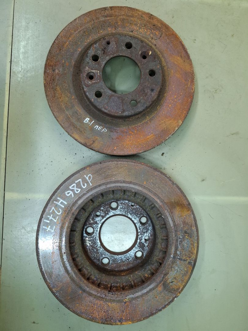 диски тормозные (комплект) Mazda CX-7 1 поколение ER 2008, 2.3 л., L3-VDT, бензин, АКПП, голубой/30s, полный привод - фото №1