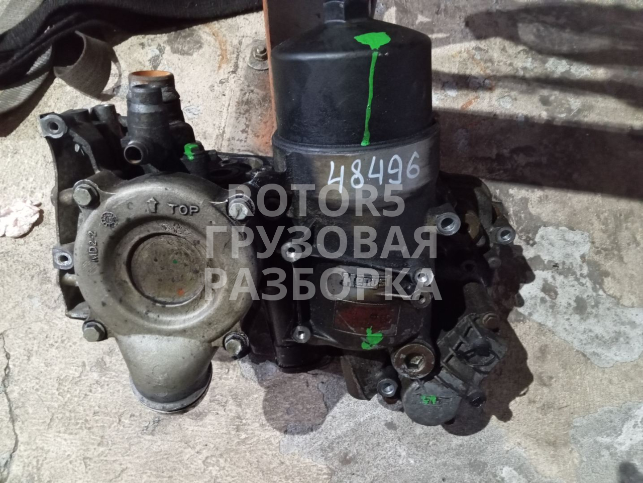 корпус масляного фильтра Mercedes-Benz Actros 4 поколение (MP4) 1845LS 2015, 12.8 л., OM 471.900, дизель, A4711802412, A4711801065, 150802512 - фото №1