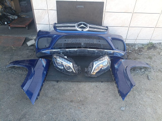 передняя часть (ноускат) в сборе Mercedes-Benz GLS-Класс X166 2018, 3.0 л., OM 642.826, дизель, АКПП, синий, внедорожник 5 дв., полный привод, правый руль