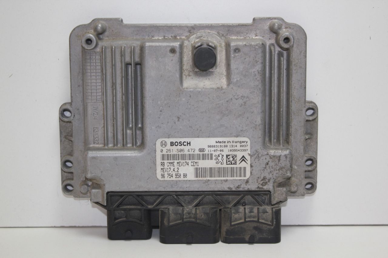 блок управления двигателем Citroen C3 Picasso 1 поколение SH 2011, 1.4 л., 8FP (EP3), бензин, МКПП, белый, передний привод, 9675495080 - фото №1