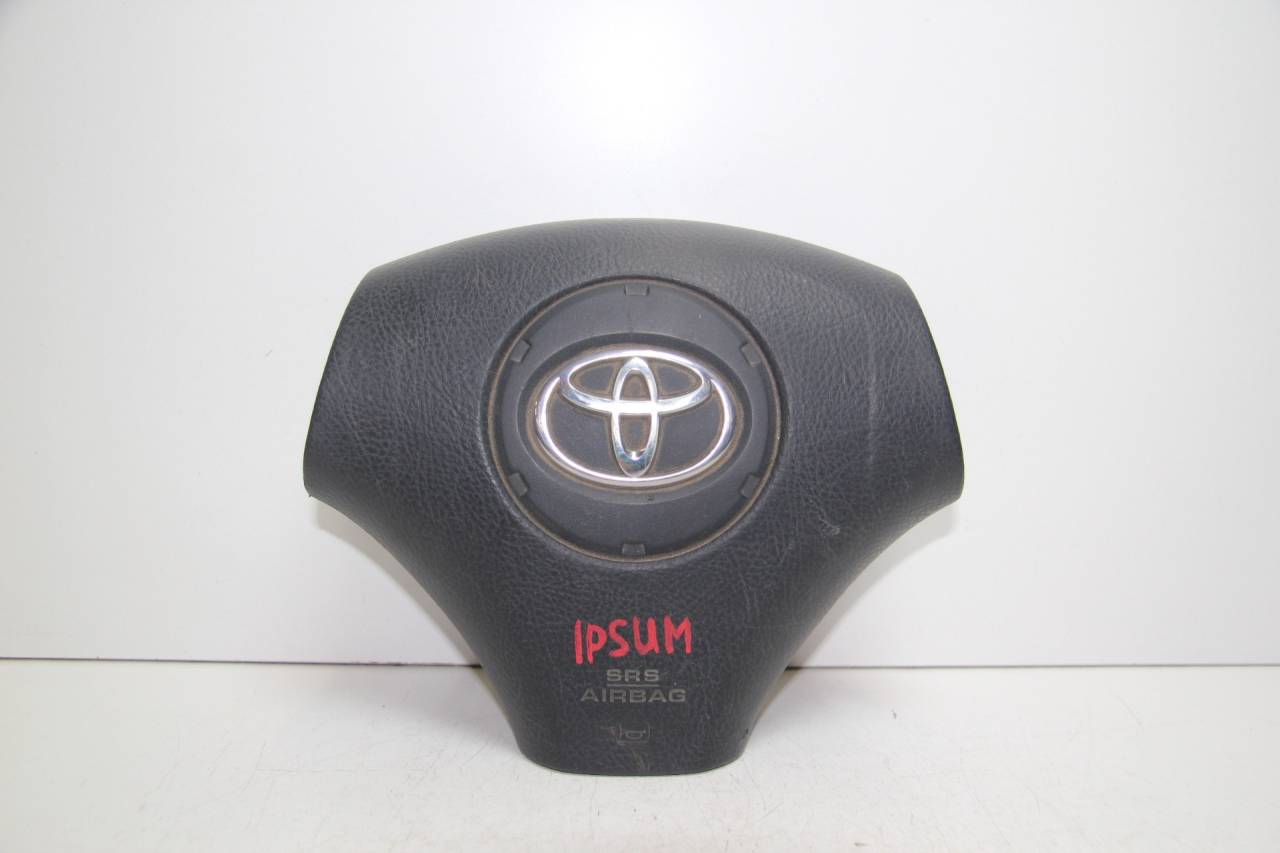 подушка безопасности водителя Toyota Ipsum 2 поколение ACM21W 2002, 2.4 л., MPI, 2AZ-FE, бензин, АКПП, черный, универсал, передний привод, правый руль - фото №1